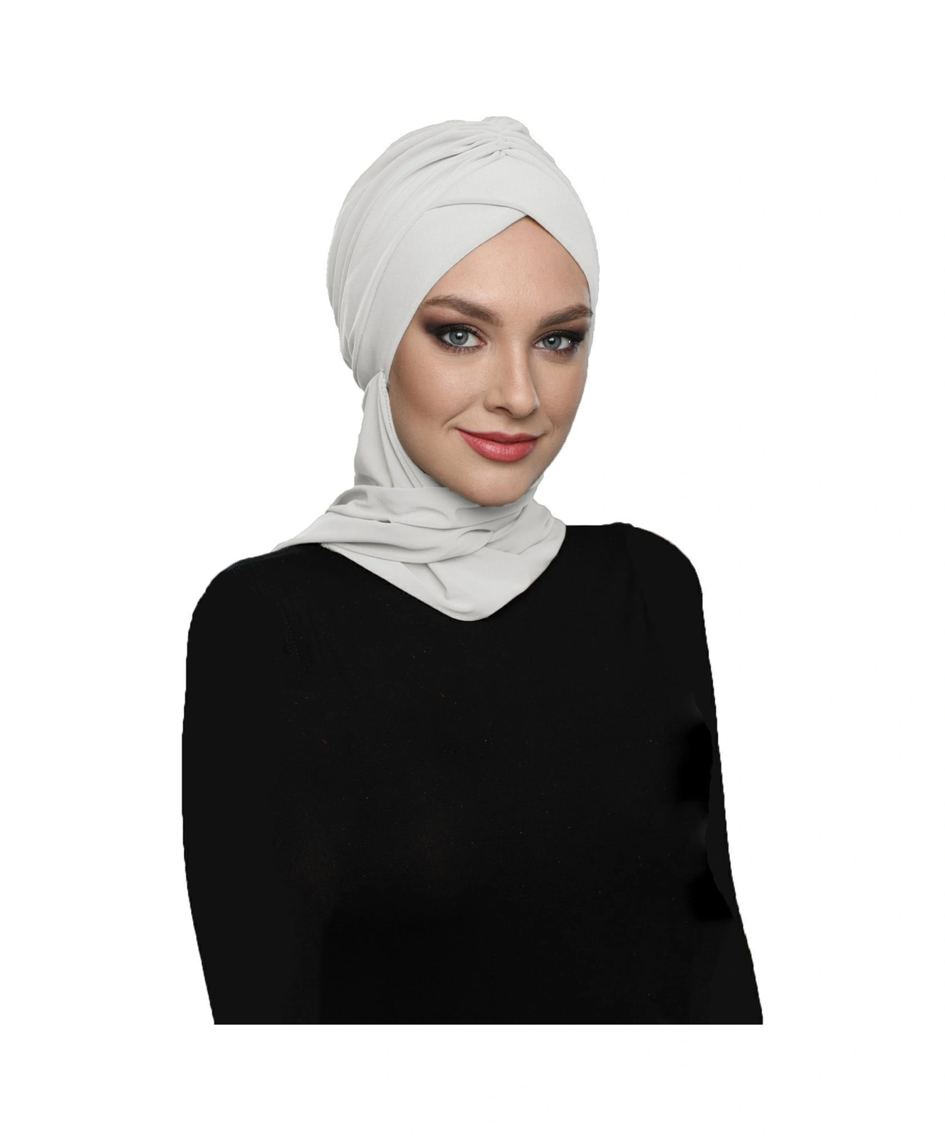 Kardelen Atkılı Astarlı Krem Hazır Türban Tesettür Havuz Ve Dış Bone Krem