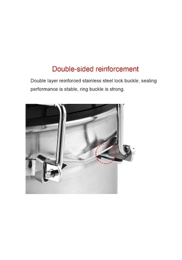 Dancemonkey 1200ml Paslanmaz Çelik Mühürlü Gıda Kahve Saklama Kabı, Küçük Boyutlu Tasarım 3 Izgara