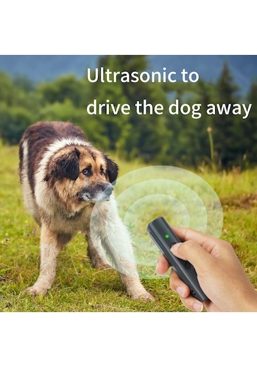 Ultrasonik Köpek Kovucu Usb Şarj Edilebilir Köpek Sürücü Cihazı Taşınabilir Köpek Eğitmeni Anti Havlama Cihazı