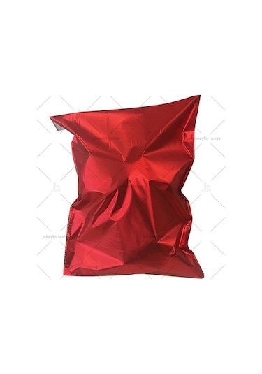 Mat Metalize En: 17 CM x Boy: 25 CM Bantlı Hediye Paketi 20 Adet Kırmızı