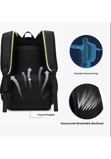 Ebitda 3419 Öğrenci Seyahat Sırt Çantası, Su Geçirmez Naylon, Koyu Mavi, 42x16x29 Cm, Erkek Koyu Mavi