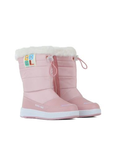 Vojo Warm Suya Dayanıklı Kürklü Fermuarlı Çocuk Çizme 267800001831 66 Pudra Pudra