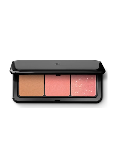 Kiko Multi Finish Trio Blush & Bronzer Palette 01 Coral