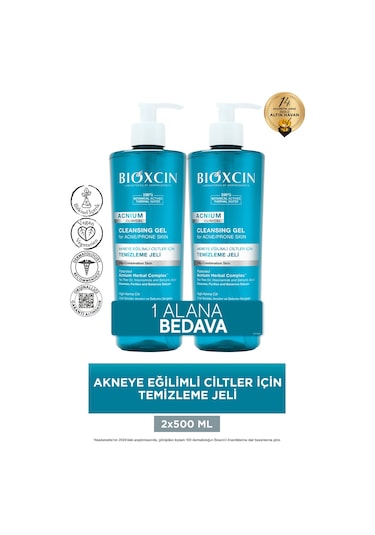 Acnium Sebum Dengeleyici Yüz Yıkama Jeli 2 X 500 Ml