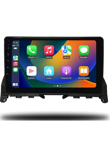 Mercedes C Class 2007-2011 8+128 Gb Android Carplay Multimedya Sistemi 9"