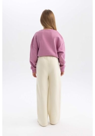 DeFacto Kız Çocuk Wide Leg Pantolon B7784A8NSER102 Ekru