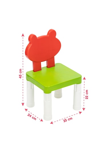 İki Sandalyeli 87 Parça Bloklu Mega Aktivite Masası