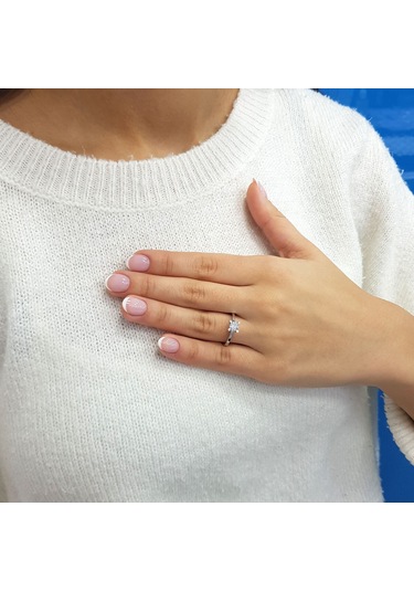 Lova F Renk 0,44 Karat Pırlanta Tektaş Yüzük - HRD Sertifikalı - 1010149
