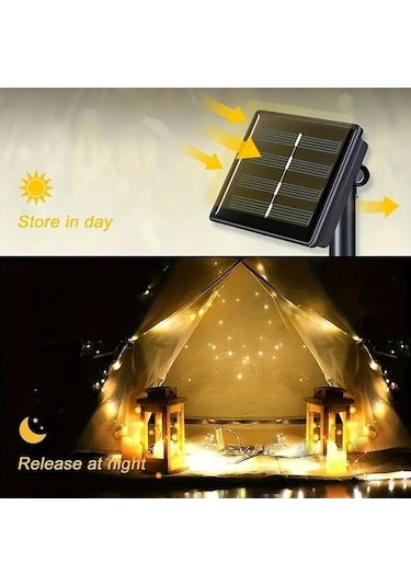 Fastbuy Turcoshop11 105 Feet 300 Led Solar Bahçe Ağaç Düğün Ramadan Dekor, 8 Mod Ip44 Sıcak Beyaz Sıcak Beyaz