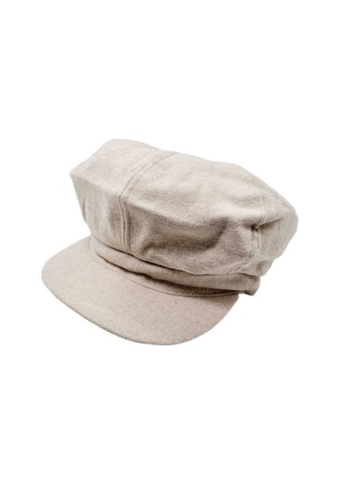 Uniquetrenders Kadın Arkadan Lastikli Kışlık Baretta Şapka Bej