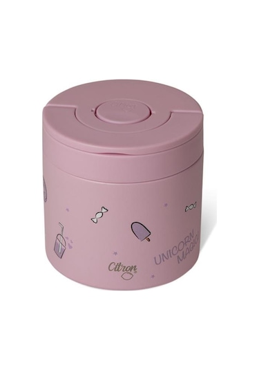 Citron Vakumlu Paslanmaz Çelik Yemek Termosu 350 Ml - Unicorn Pembe
