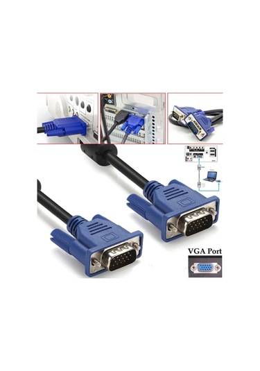 1.5 M VGA Görüntü Kablosu 1.5 Metre Monitör Kablosu VGA Kablo