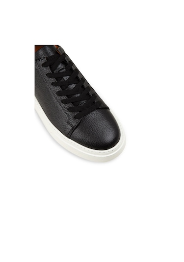 Deery Erkek Siyah Hakiki Deri Sneaker Ayakkabı - 04651msyhe01
