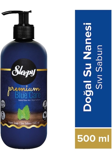 Sleepy Premium Blue Care Doğal Su Nanesi Sıvı Sabun 500 ML