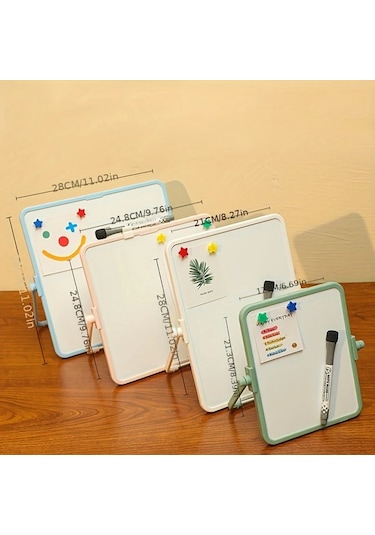 Elmpaly Pembe 8.27x11.02 İnç Çift Taraflı Manyetik Yazı Tahtası Ayaklı