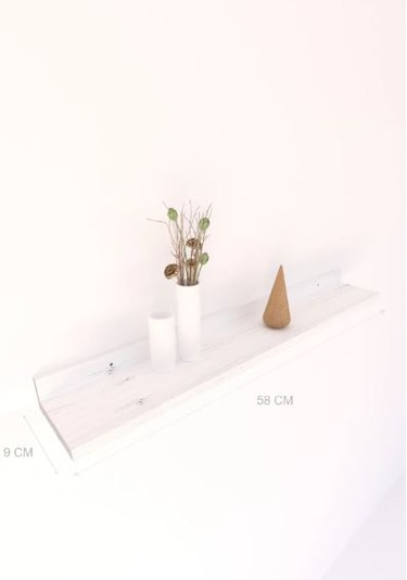 Xyz Duvar Rafı , Beyaz Raf , Ahşap Raf 58 Cm