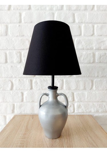 Retro Now Kurşun Renk Amfora Aykli Abajur