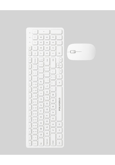 Ergonomik Kablosuz Klavye Mouse Takımı - Tam Boy, Sessiz Güvenilir