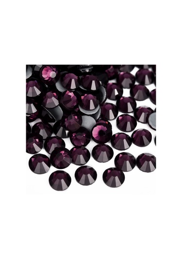 Gymo Premium Kalite Altı Düz Ütü İle Yapışan Hotfix Kristal Taş Ss16 3.8-4mm Dark Amethyst 720 Adet