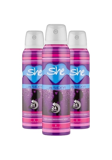 She is Sexy Kadın Sprey Deodorant 150 ML x 3