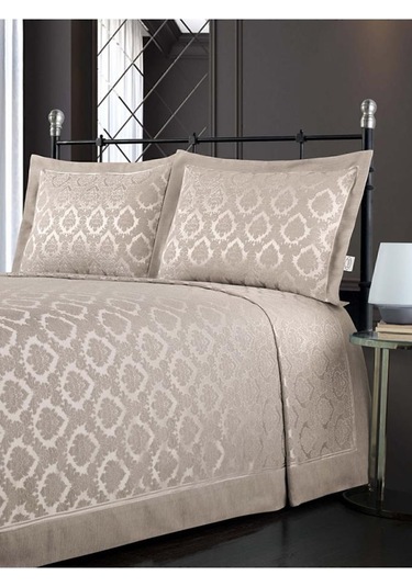 Çift Kişilik Yatak Örtüsü Marvella Şönil Bej