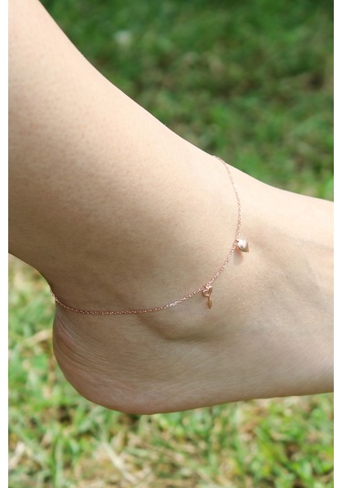 Argentum Concept - Kalp ve Anahtar Motifli Gümüş Halhal