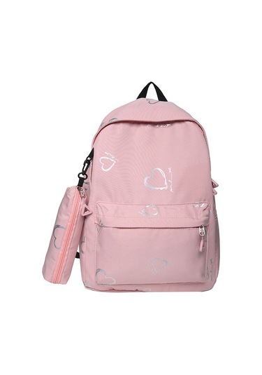 Yumuşak Deri Öğrenci Sırt Çantası Y60vır Pembe