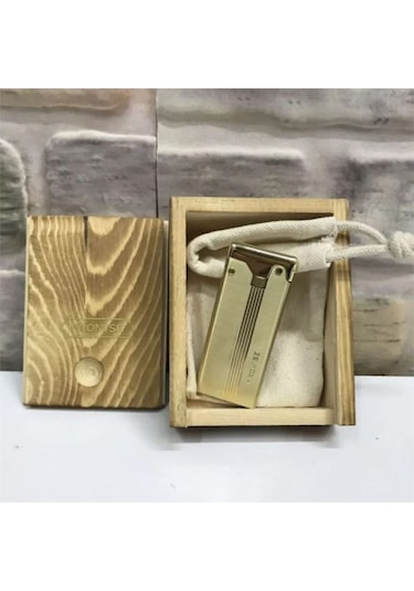 Çelik Depolu Promise Slim Pirinç Çakmak Altın Sarısı Bronz