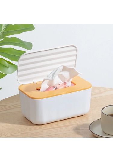 Mor-ev Mutfak Kağıt Mendil Dağıtıcı Depolama Organizatör Kapaklı Doku Kutusu Kare Islak Mendil Vaka Peçeteler Tuvalet Kağıdı Konteyner