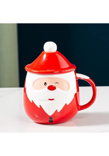 Verona Porselen Kupa Bardak - Noel Baba Ve Yılbaşı Temalı
