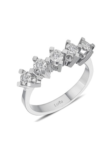 Lova 1 Karat Efektli Pırlanta Beştaş Yüzük - 1070099