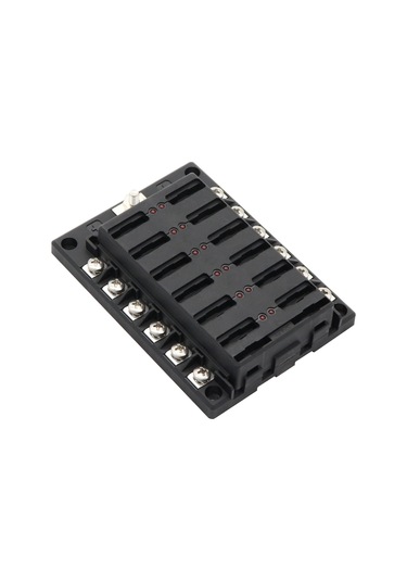 Moveevo 12 Yollu Sigorta Kutusu, Kısa Devre Gösterge, 16 Adet Sigorta Ve 14 Adet Isıtma Borusu Terminali İle Otomobil, Rv, Gemi Uygun 100