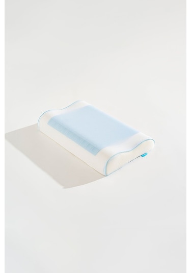 Visco Serinletici Jelli Boyun Destekli Çocuk Yastığı 47x32x8/6 Cm Beyaz