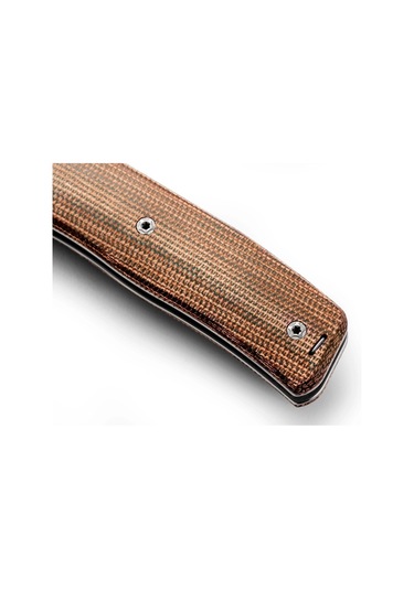 Lionsteel Nini Natural Canvas - Full Handle Kamp Çakı Kahverengi