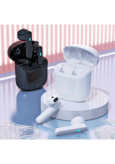 Leezsing Beyaz T9 Bluetooth 5.0 Kulaklıkları - Hafif, Dokunmatik Kontrol, Type-c Şarj, Bağımsız Çip Ve Gürültü Engelleme