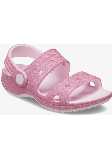 Crocs Classic Glitter Çocuk Pembe Sandalet