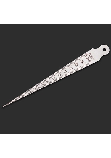 Kama Feeler Boşluğu 1-15mm Ince Paslanmaz Çelik Cetvel Muayene Konik Ölçer Metrik Emperyal Ölçü Aracı