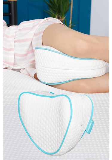Viscofoam V Model Diz Arası Ortopedik Yastık Bacak Arası Visco Yastık - 23x23x5cm