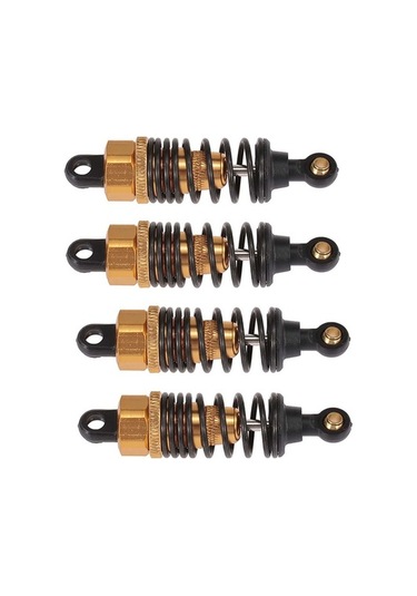 Besthome1 1:10 Rc Yarış Arabası İçin 4 Adet Metal Amortisör Seti, Yüksek Performanslı, Altın Renk