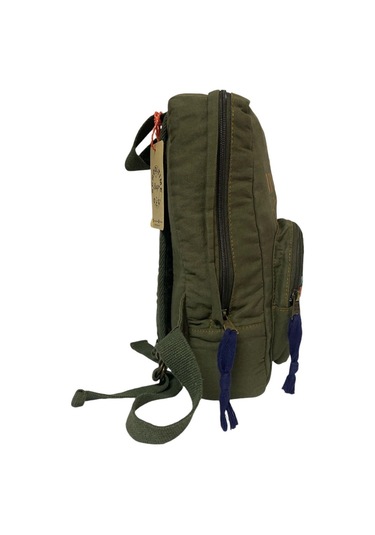 Kaliteli Mini Vintage Salaş Disayn Günlük Sırt Gezi Çantası 19 Cm X 34 Cm Haki