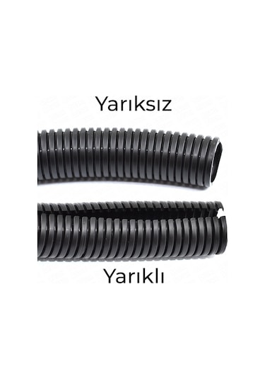 7mm Yarıklı Spiral Boru Kablo Izolasyon Hortumu Siyah Esnek