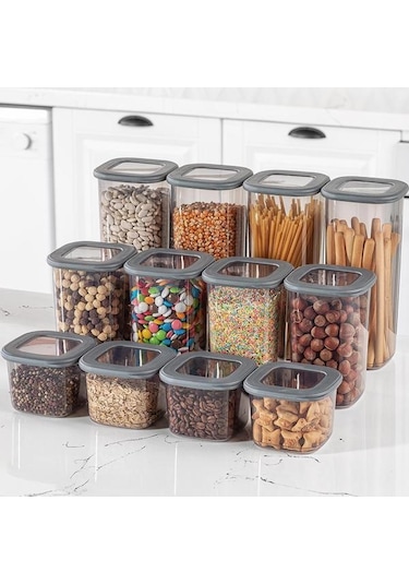 Qlux Colony Kare Saklama Kabı - 550 Ml Gri