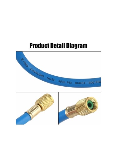 Dashanshop 1 Adet R134a Kaliteli Sızdırmaz Bağlantılı Esnek Oto Klima Şarj Hortumu