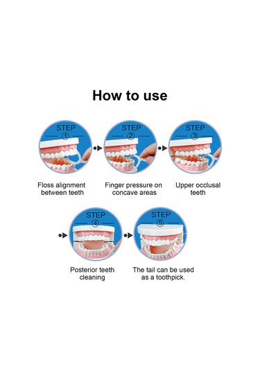 Samdoo 6 Adet Portatif Mentol Aromalı Diş İpi, 50m/adet Beyaz Paket