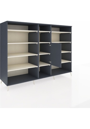 Kronos Dolap 12 Raflı Tek Kapaklı 220x59x163 Antrasit-antrasit/a Antrasit-antrasit/aytaşı