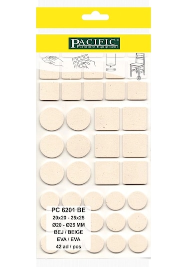 Pacıfıc Bej Yapışkanlı Karma Eva 20x20, 25x25 - Ø 20mm,ø 25mm