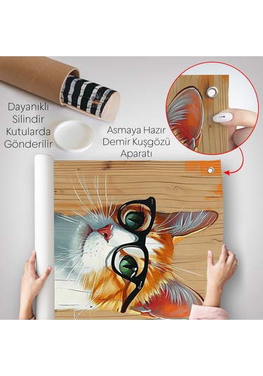 Cool Kedi Duvar Örtüsü-7644