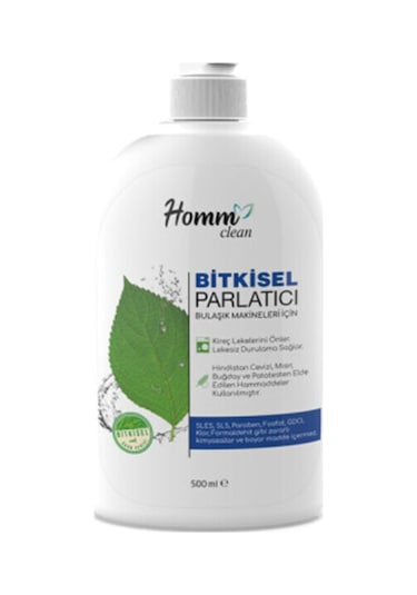 Homm Clean Bitkisel Doğal Bulaşık Makinesi Parlatıcısı Homm Bitkisel