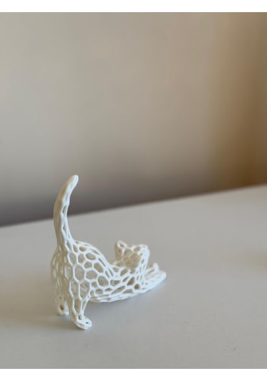2 Adet Kedi Modeli Dekoratif Obje Plastik