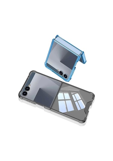 Samsung Uyumlu Z Flip 7 Kılıf Full Camlı Kıpta Kapak - Şeffaf, Ultra İnce, 360 Kapak Koruma Telefon Kılıfı
